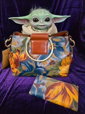 Patricia Nash Empoli Satchel in Marigold Harvest & Wallet - NEW - Sale